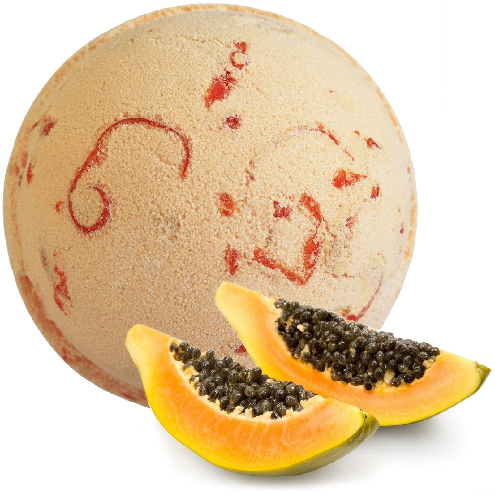 Badebombe Papaya mit Kokosbutter Badebombe Papaya mit Kokosbutter