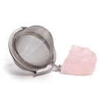 Edelstein Teesieb Rosenquarz Edelstahl Tee-Ei – Honigbee Edelstein Teesieb Rosenquarz Edelstahl Tee-Ei