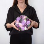 Seifenblumen Geschenkbox Lavendel Rose & Nelke Rund – Duftseifen Geschenk