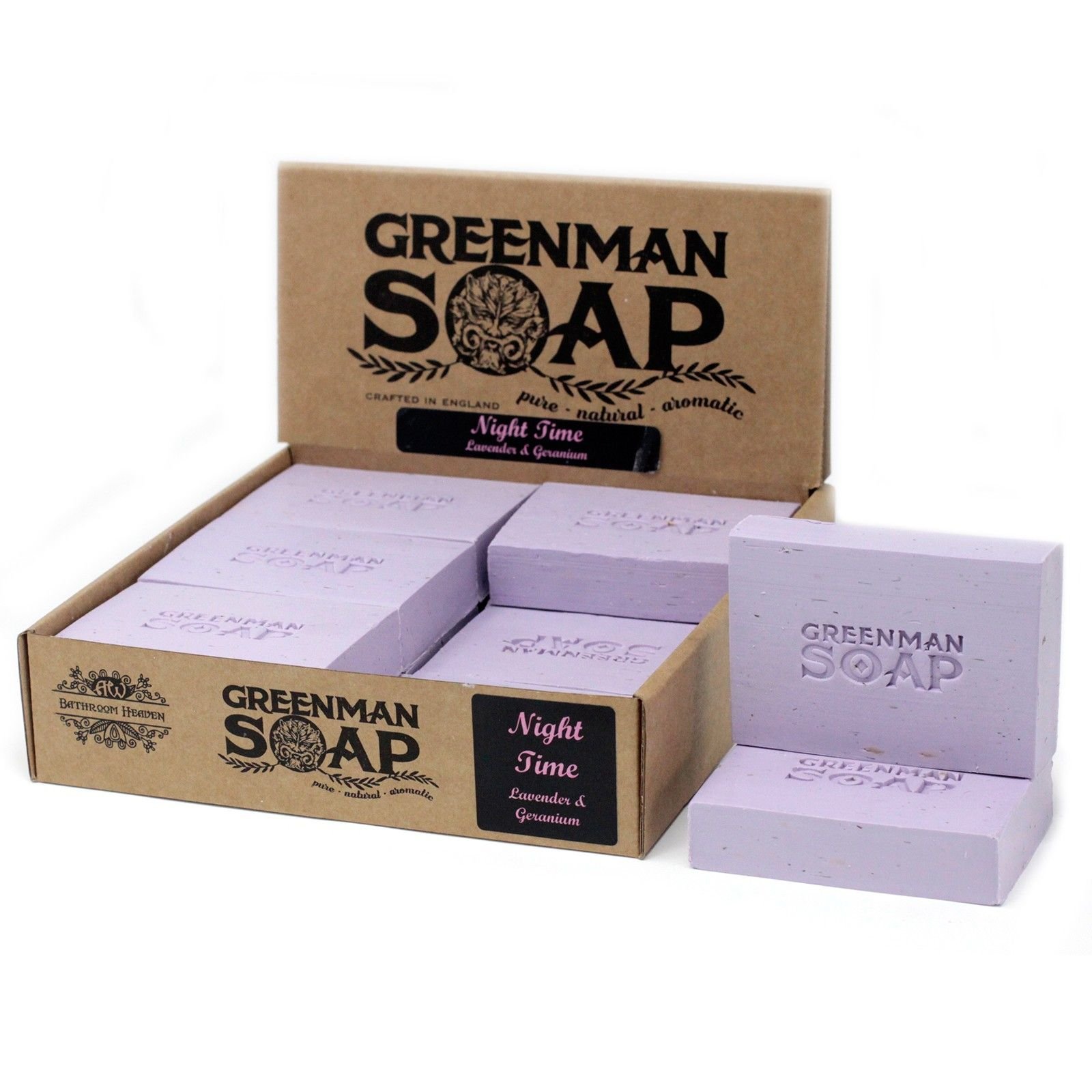 Naturseife Greenman Lavendel & Geranie 100 g Handgemachte Pflege
