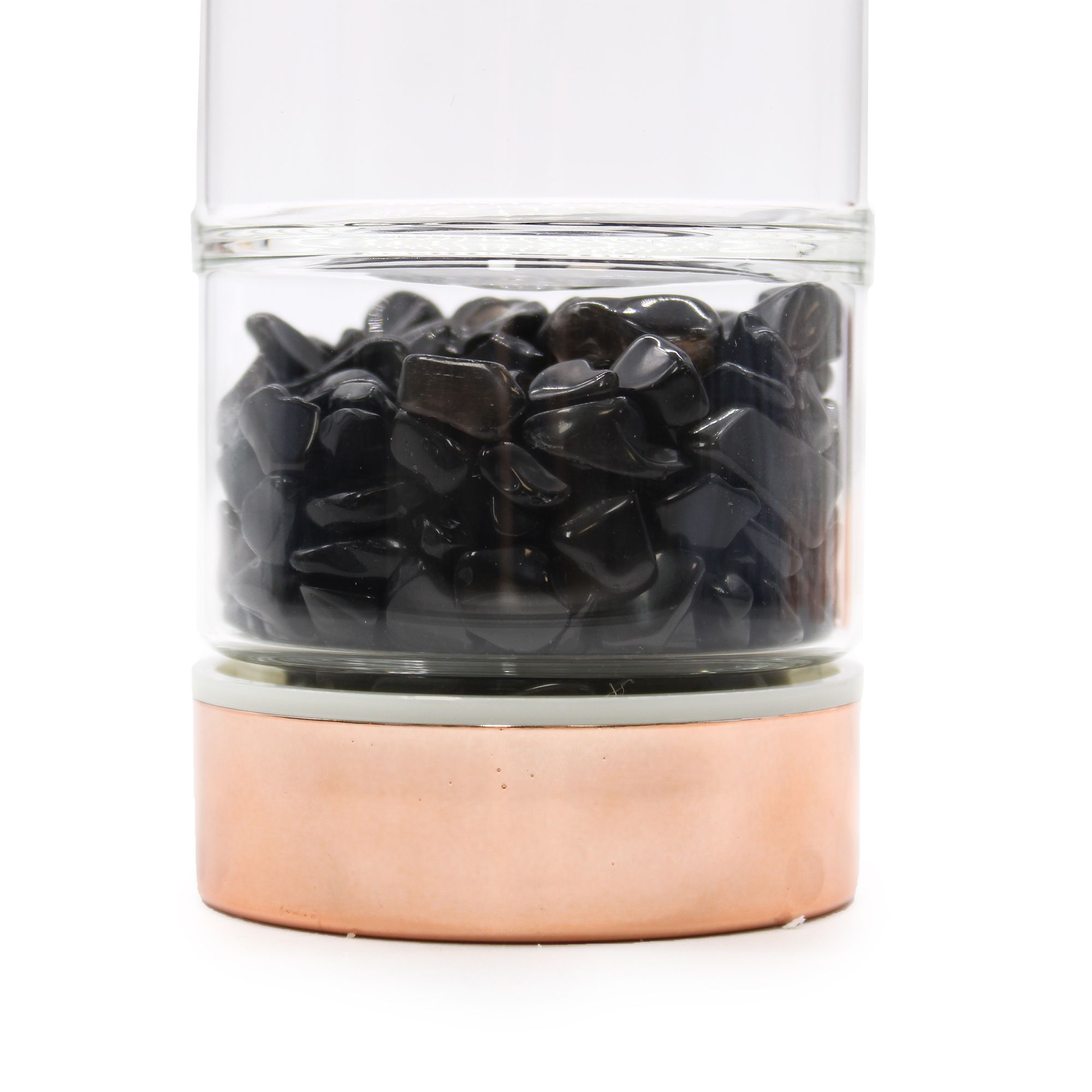 bG9jYWw6Ly9tZWRpYS85TS9HRC82MFIzMEMxRzZSVktHRDlNLzdhNDU3NTg0LmpwZWc.jpg Glas Teeflasche mit Teesieb & Schwarzem Onyx 500 ml Roségold