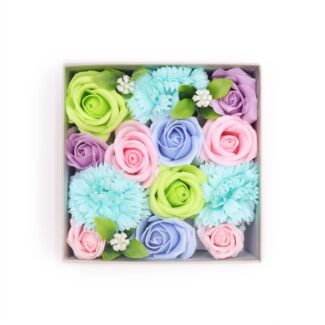 Seifenblumen Geschenkbox Baby Junge Blau Quadrat