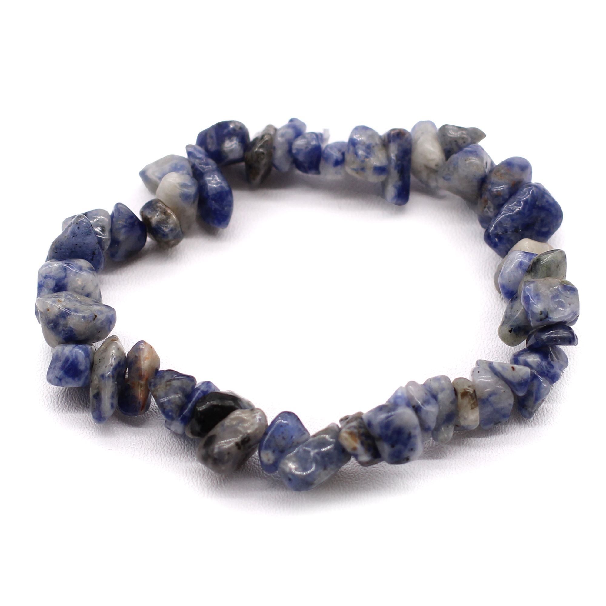Badebombe mit Sodalith Armband Sandelholz 140 g Handgemacht