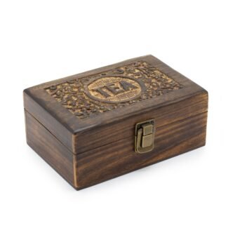 Teebox aus Mangoholz mit 6 Fächern