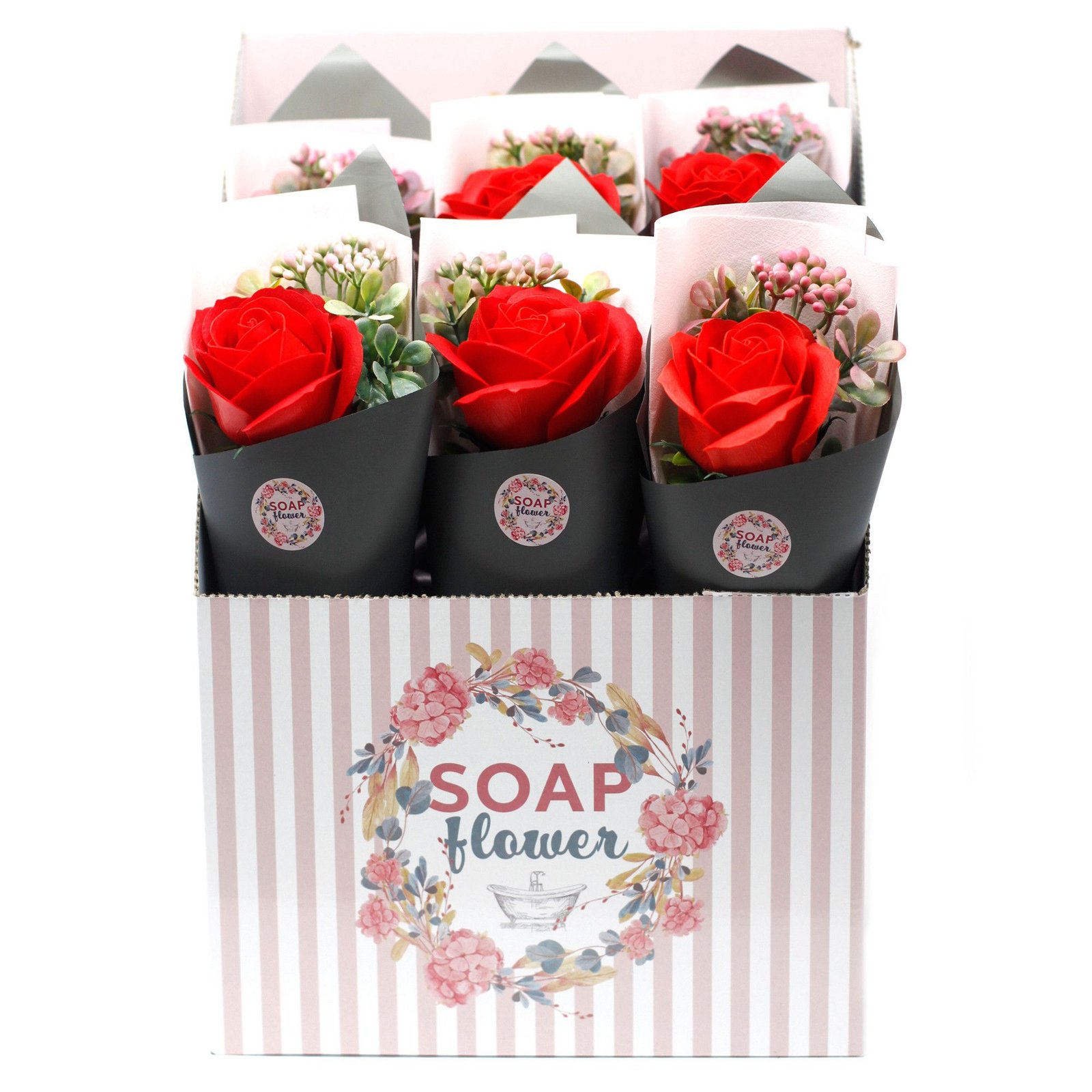 Seifenblumen Rosenstrauß Groß