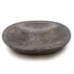 Marmor Seifenschale Oval Grau – Elegante Seifenablage aus Naturstein – Honigbee Marmor Seifenschale Oval Grau