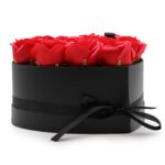 Seifenblumen Rosenstrauß Rot 13 Rosen Herz – Duftseifen Geschenkbox – Honigbee Seifenblumen Rosenstrauß Rot 13 Rosen Herz – Duftseifen Geschenkbox