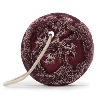 Peelingseife mit Luffa am Seil Purple Grape