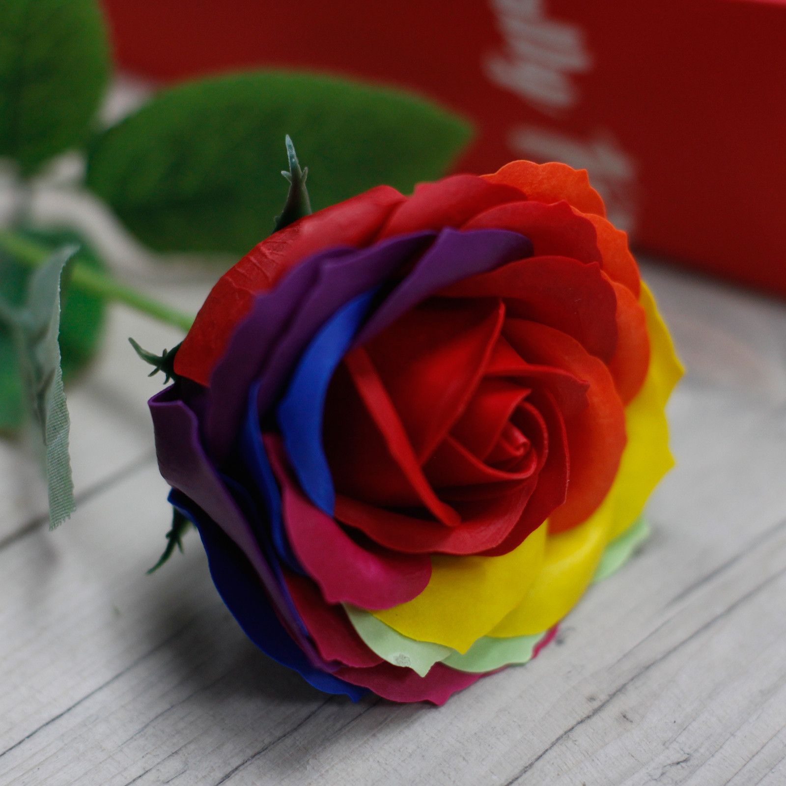 Luxus Seifenblume Regenbogen 63 g Badeblume Geschenk