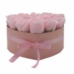 Seifenblumenstrauß Rosa 13 Rosen Herz Geschenkbox Duftseife Badeseife