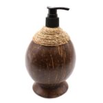 Seifenspender aus Kokosholz 150 ml Natur – Honigbee Seifenspender aus Kokosholz 150 ml Natur