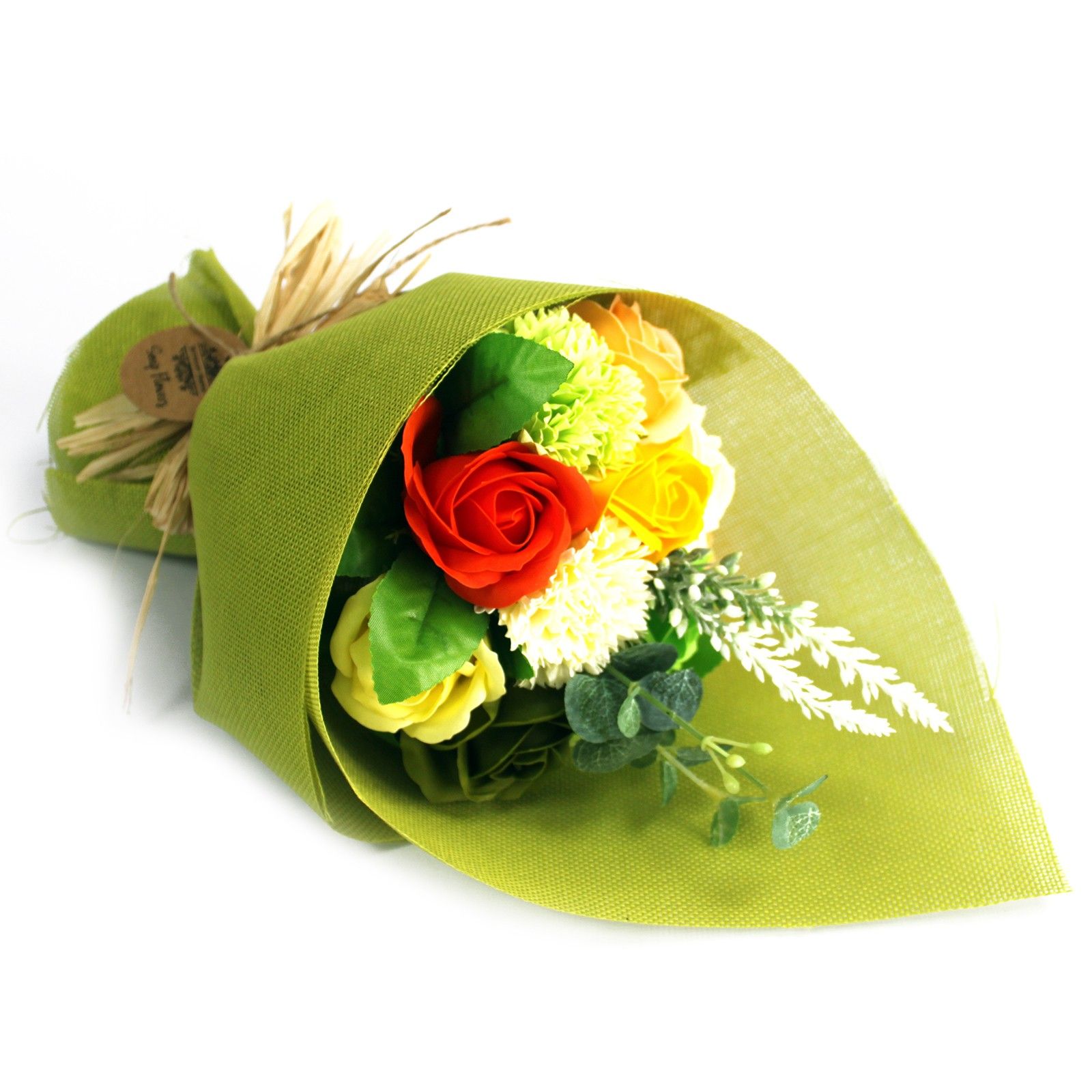 Seifenblumen Blumenstrauß Grün Gelb