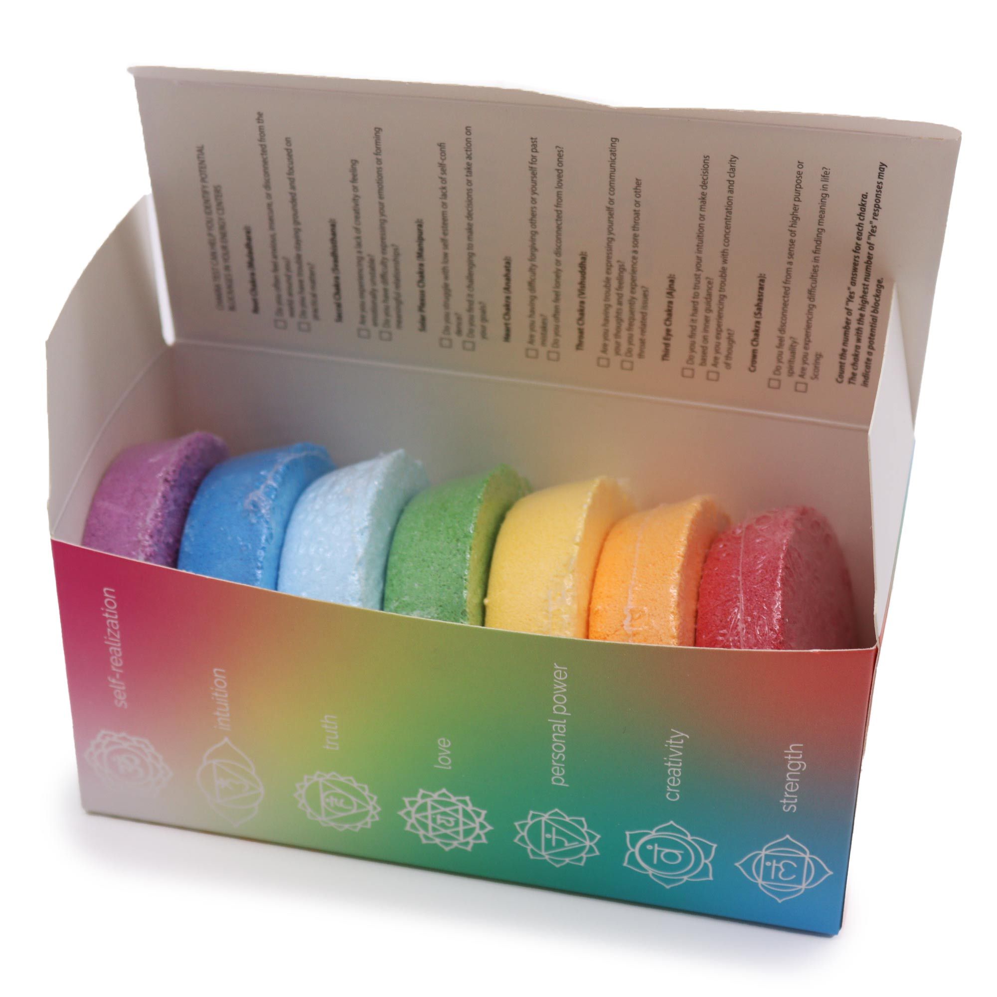 Chakra Badebomben Set Geschenkbox 7 Chakren – Ätherische Öle Vegan