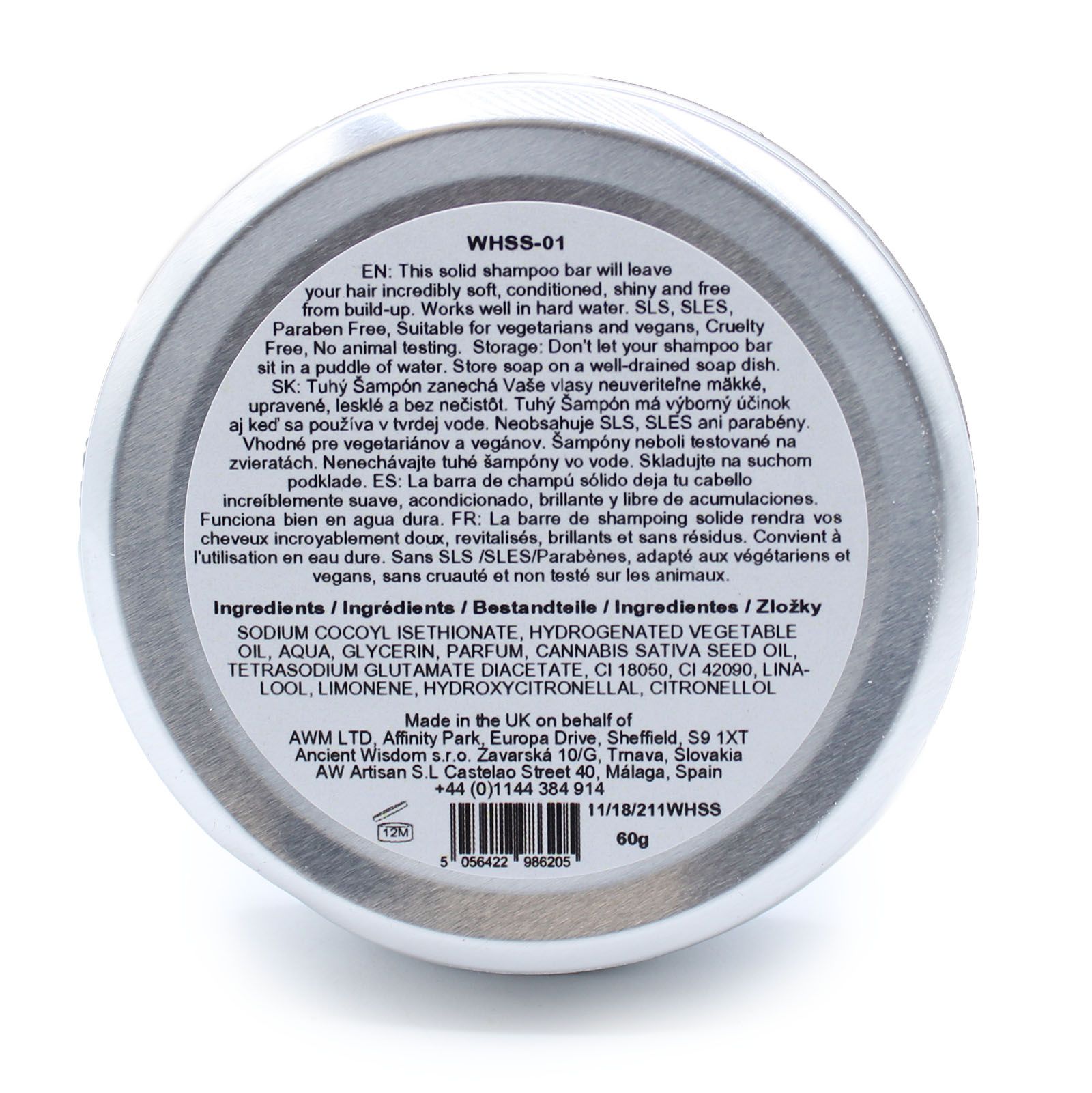 Festes Shampoo Orchideenduft 60 g vegan mit Hanfsamenöl – Wild Hare