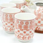 Keramik Teeservice Amber mit Teekanne & 6 Tassen – Honigbee Keramik Teeservice Amber mit Teekanne & 6 Tassen