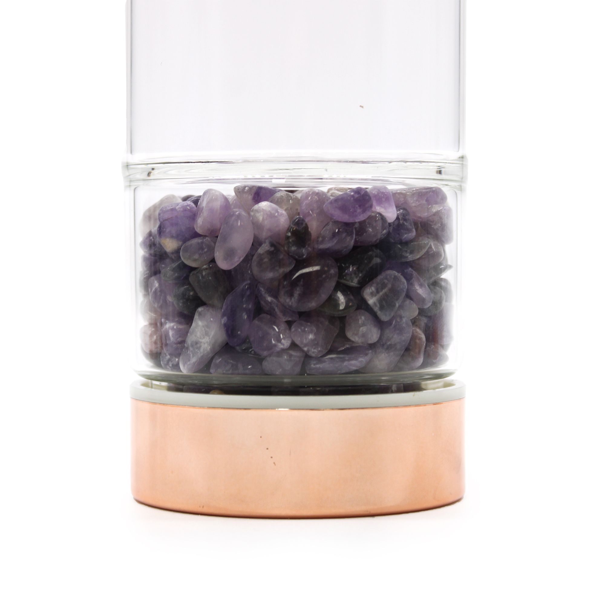 bG9jYWw6Ly9tZWRpYS8xSi9HRC82MFIzMEMxRzZSVktHRDFKLzVjM2UxMGVmLmpwZWc-1.jpg Glas Teeflasche mit Teesieb & Amethyst 500 ml Roségold