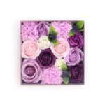 Seifenblumen Geschenkbox Lavendel Rose & Nelke Quadrat – Duftseifen Geschenk – Honigbee Seifenblumen Geschenkbox Lavendel Rose Nelke