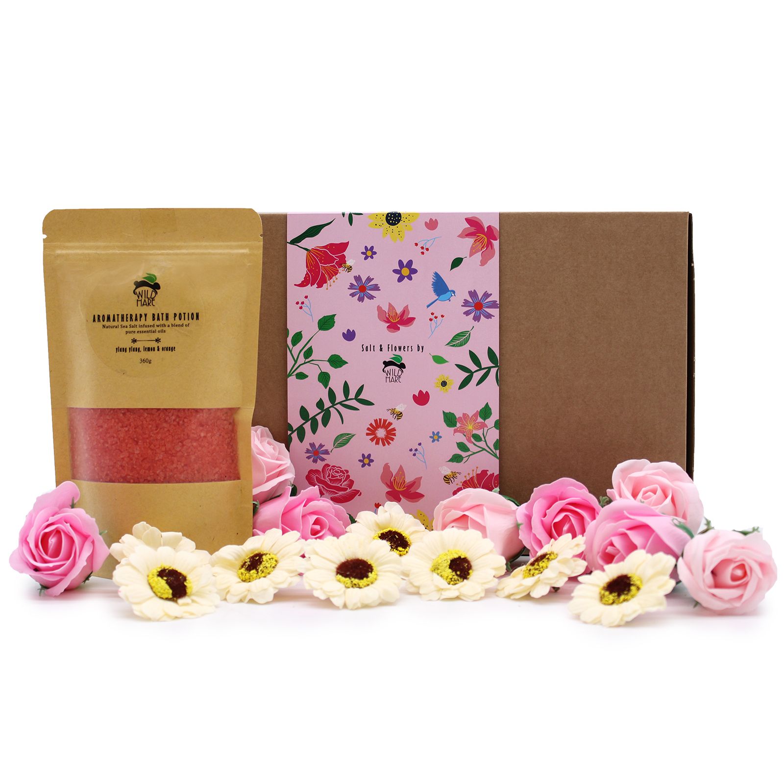 Spa Geschenkset Badesalz & Seifenblumen Passion