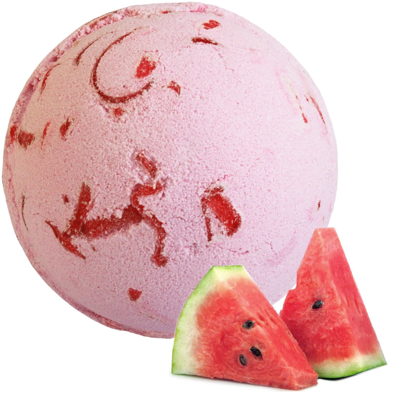 Badebombe Wassermelone mit Kokosbutter