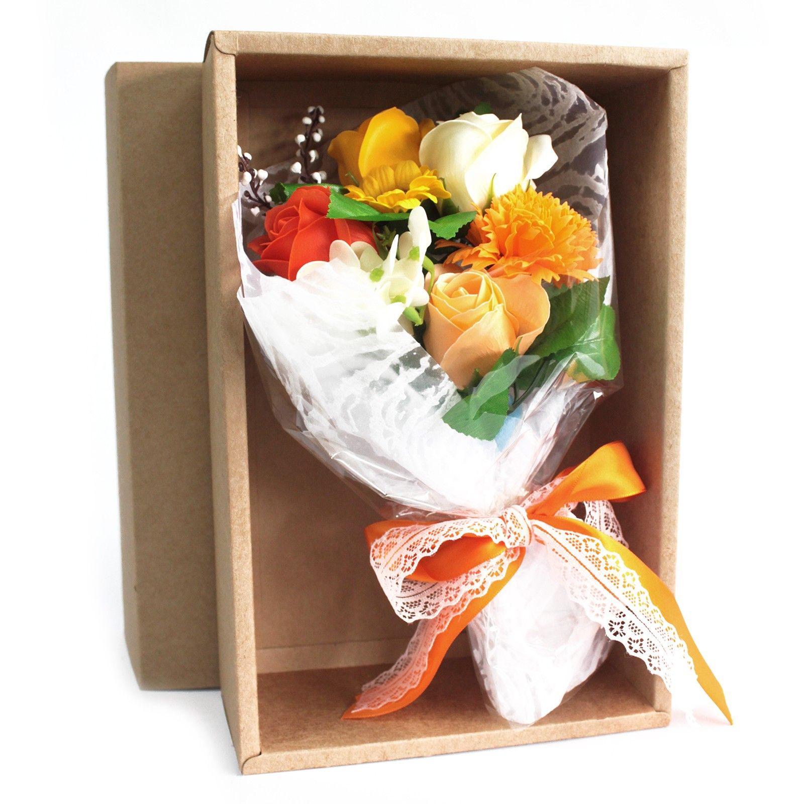 Seifenblumen Handseife Blumenstrauß Orange