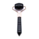 Mini Gesichtsroller Schwarzer Obsidian 9 cm für Gesichtsmassage – Honigbee Mini Gesichtsroller Schwarzer Obsidian 9 cm