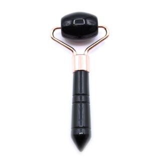 Mini Gesichtsroller Schwarzer Obsidian 9 cm