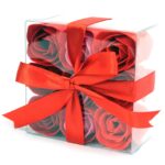 Seifenblumen Box Rote Rosen 9er Set