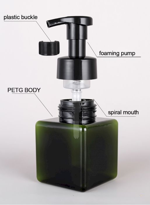 Nachfüllbarer Schaumseifenspender 450 ml PETG Pumpspender Grün