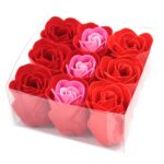 Seifenblumen Box Rote Rosen 9er Set Geschenkset