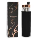 Glas Teeflasche mit Teesieb & Rosenquarz 500 ml Roségold – Honigbee Glas Teeflasche mit Teesieb & Rosenquarz 500 ml Roségold