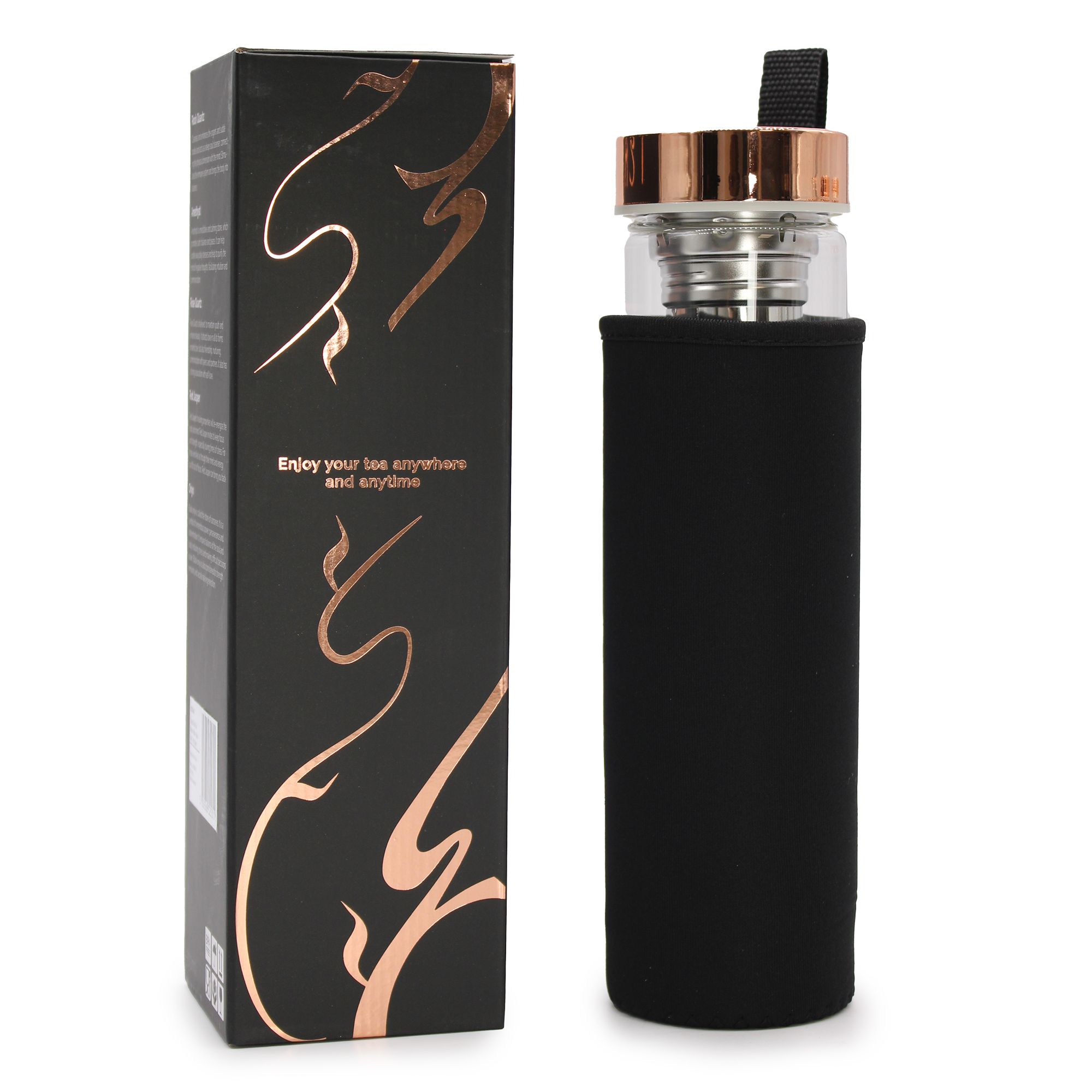 bG9jYWw6Ly9tZWRpYS8xUC9HRC82MFIzMEMxRzZSVktHRDFQLzgyNTFkMjVhLmpwZWc-4.jpg Glas Teeflasche mit Teesieb & Amethyst 500 ml Roségold