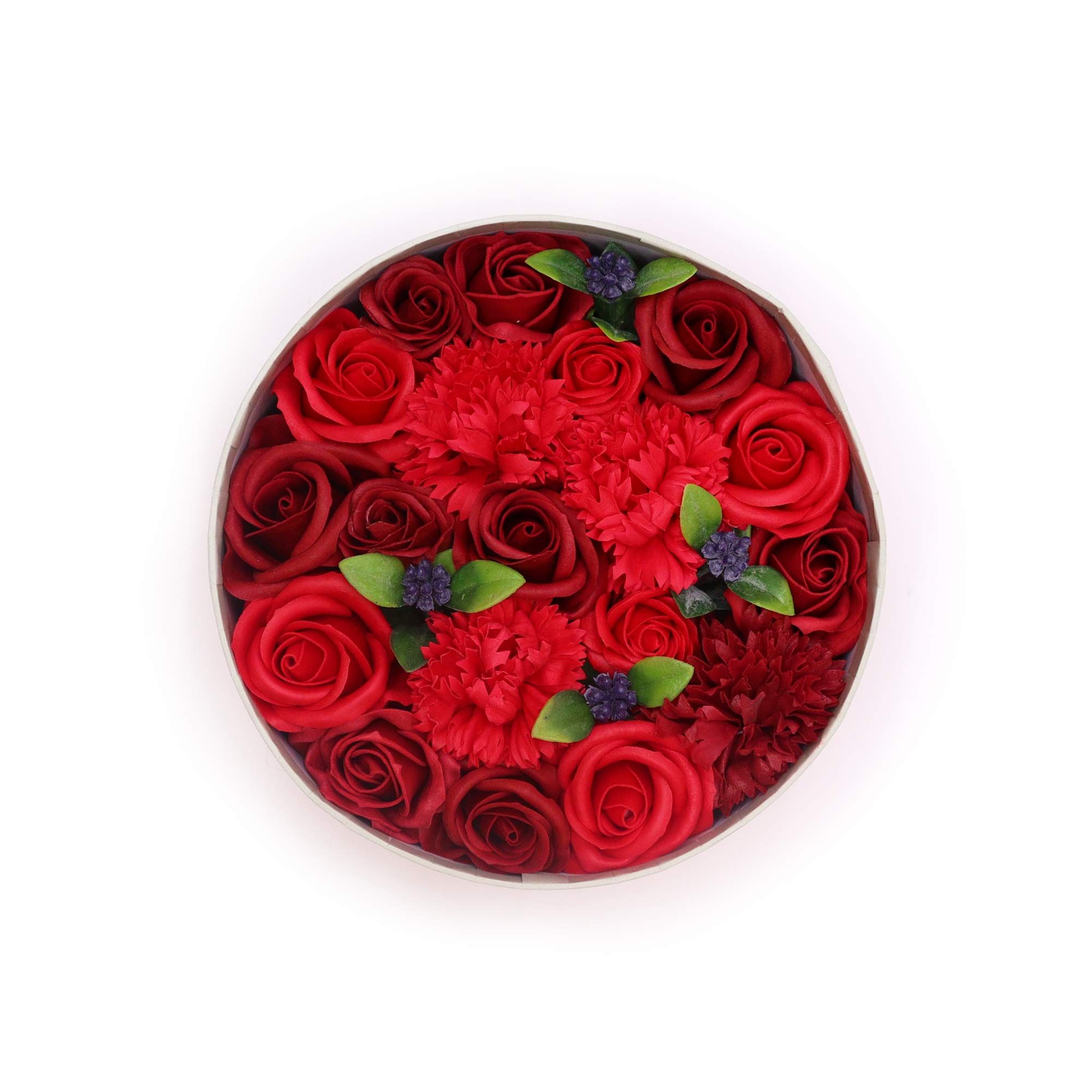 Seifenblumen Geschenkbox Rote Rosen Rund Seifenblumen Geschenkbox Rote Rosen Rund
