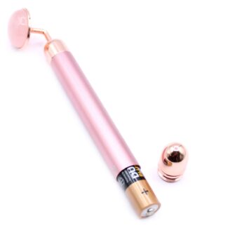 Gesichtsmassagegerät Rosenquarz 15,5 cm mit Vibration