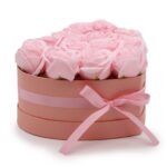 Seifenblumenstrauß Rosa 13 Rosen Herz Geschenkbox Duftseife Badeseife