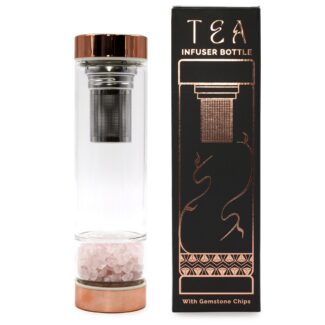 Glas Teeflasche mit Teesieb & Bergkristall 500 ml