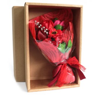 Seifenblumen Handseife Blumenstrauß Rot