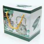 Keramik Teeservice Chinesische Fächer mit Teekanne & 6 Tassen – Honigbee Keramik Teeservice Chinesische Fächer mit Teekanne & 6 Tassen