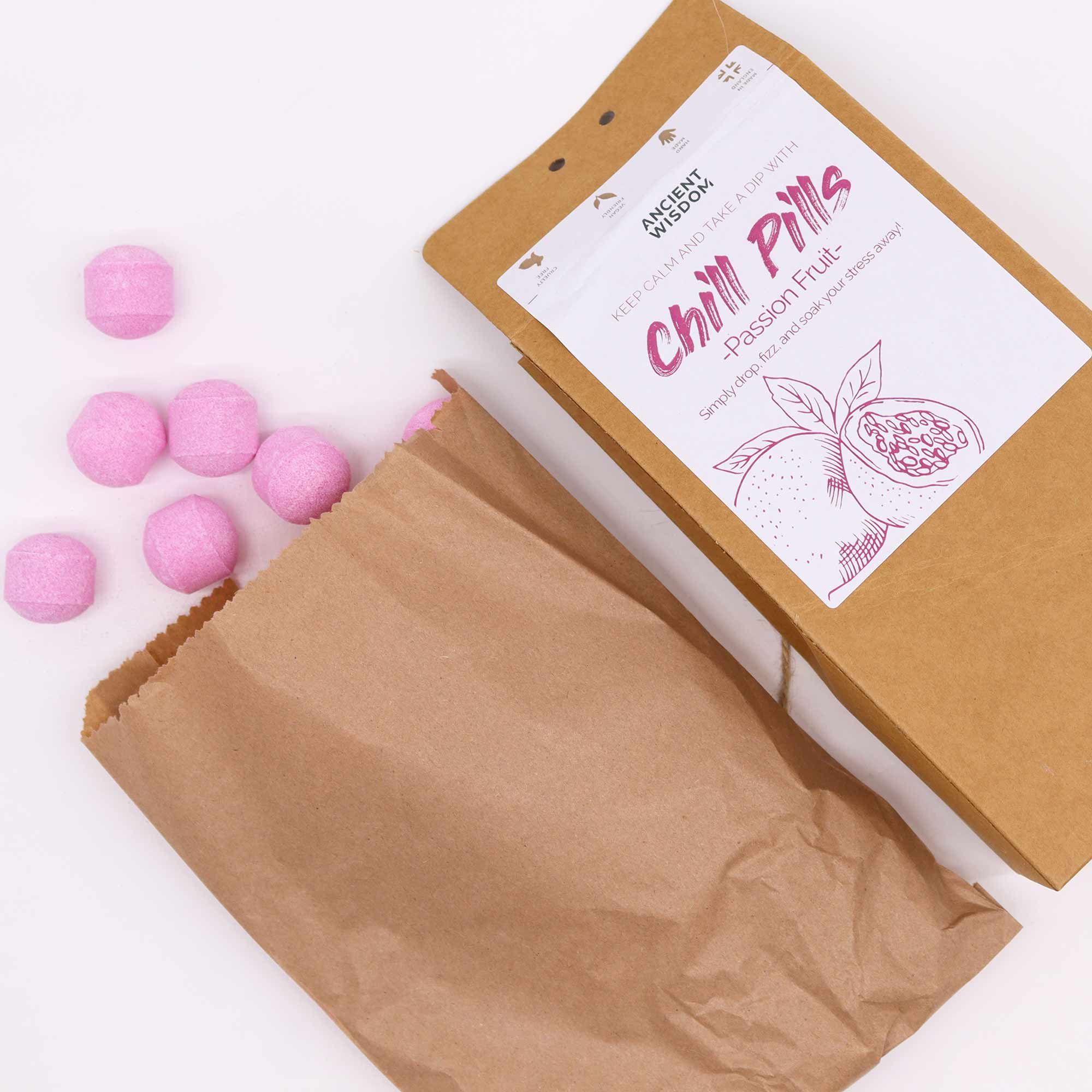 Badekugeln Geschenkset Passionsfrucht 350 g Rosa Vegan