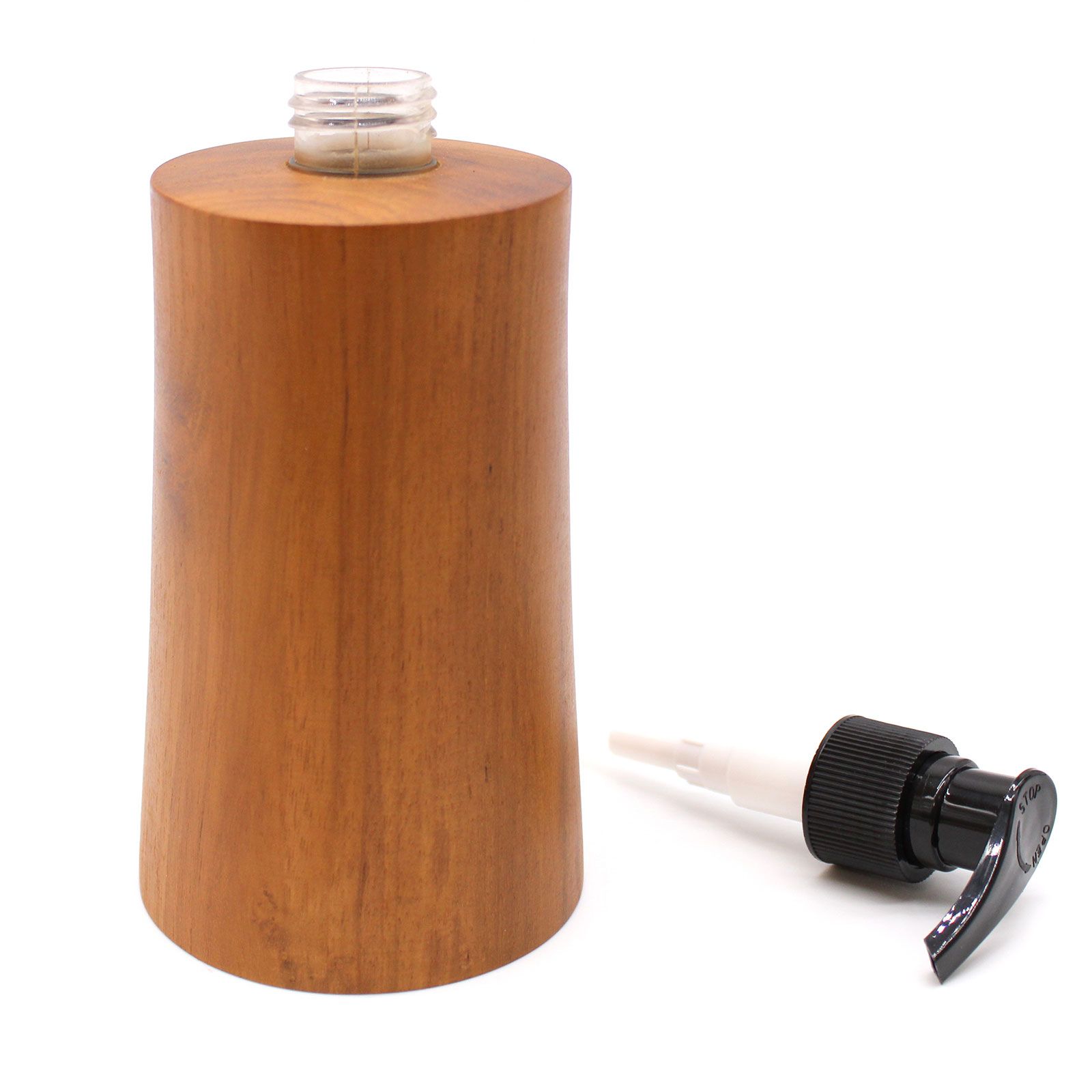 bG9jYWw6Ly9tZWRpYS8xUy9FQy82MFIzMEMxRzZSVjNFQzFTL2E0MDhiZmM5LmpwZWc.jpg Seifenspender aus Teakholz konisch Natur 250 ml