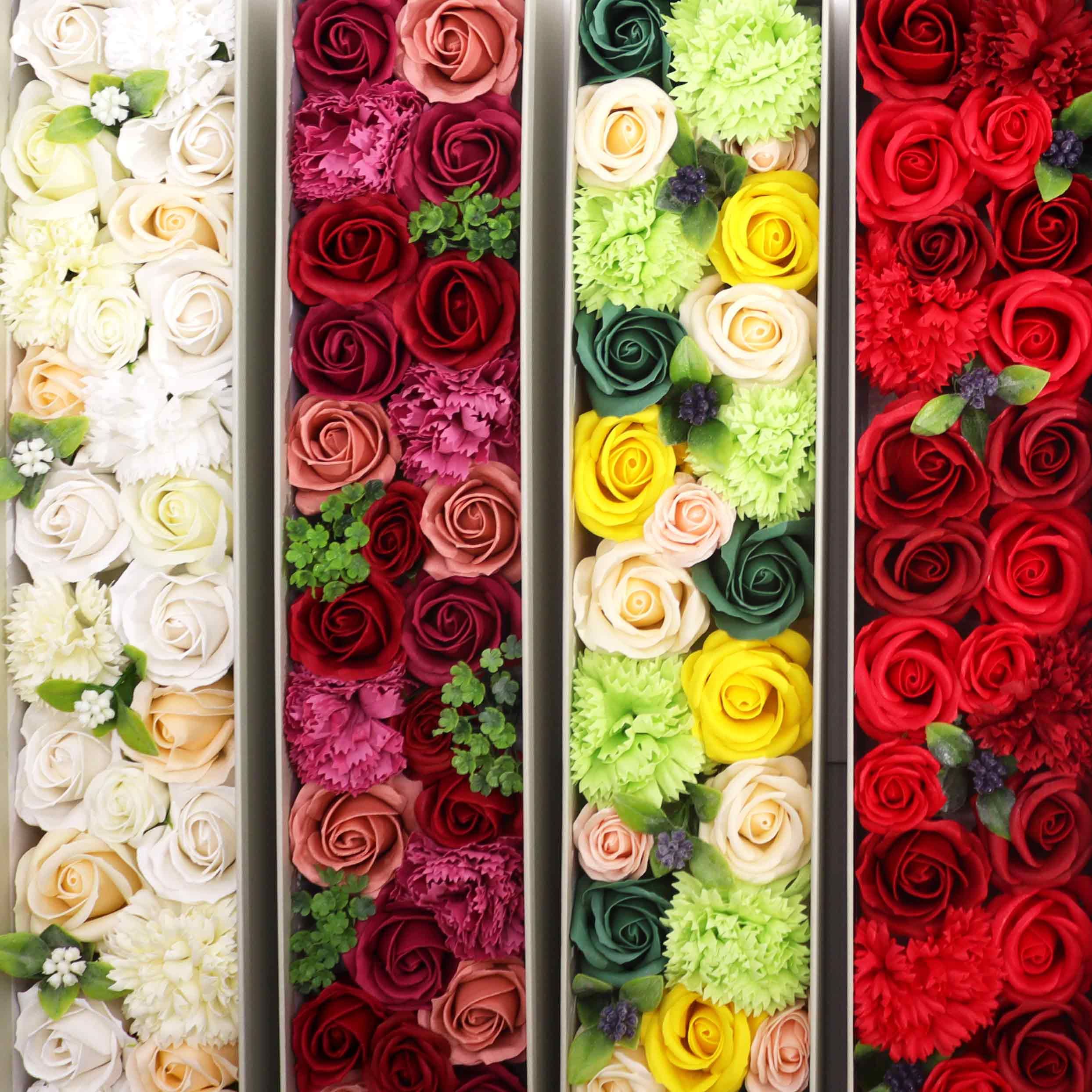 Seifenblumen Geschenkbox Rote Rosen XL – Romantisches Duftseifen Geschenk