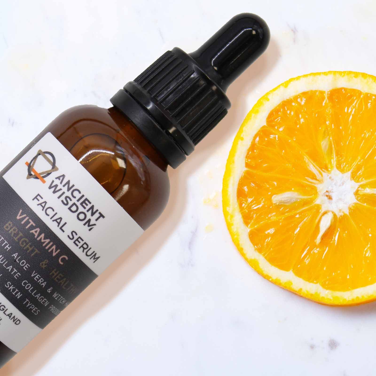 Vitamin C Gesichtsserum mit Aloe Vera & Hamamelis 30 ml – Feuchtigkeitspflege Vegan
