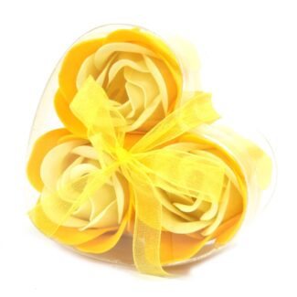 Seifenblumen Herzbox Frühlingsrosen 3er Set