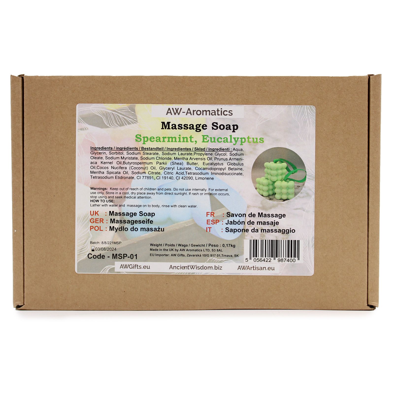 bG9jYWw6Ly9tZWRpYS9ISy82Qy82MFIzMEMxRzZSVEs2Q0hLLzA4ZDZjZmU4LmpwZWc.jpg Massageseife Spearmint Eukalyptus Grün Handgemacht mit Sheabutter 170 g