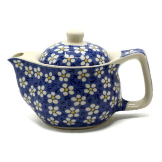 Keramik Teekanne Blaue Gänseblümchen 350 ml
