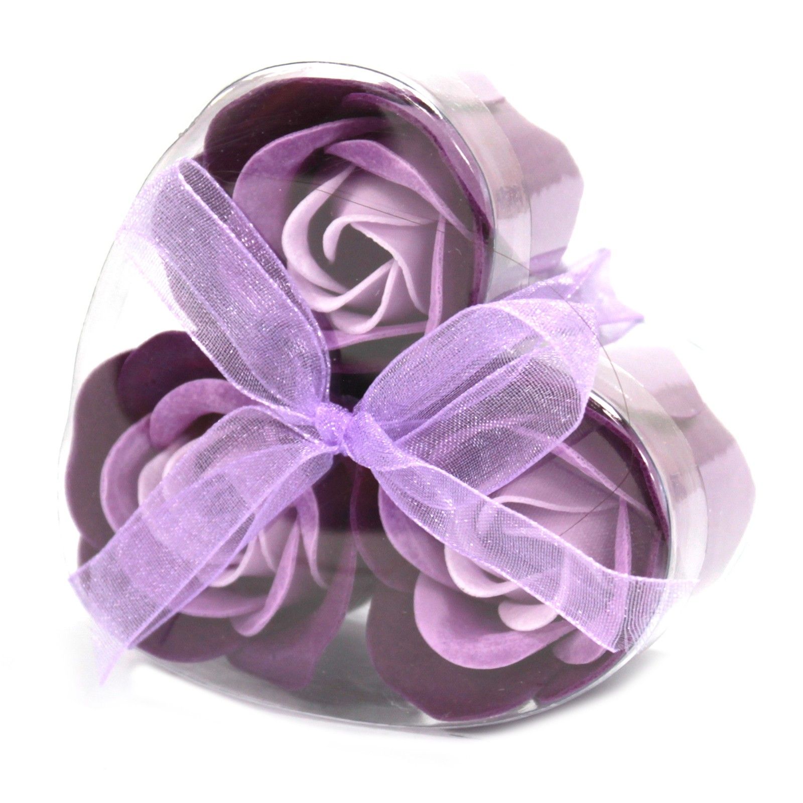 Seifenblumen Herzbox Lavendel Rosen 3er Set