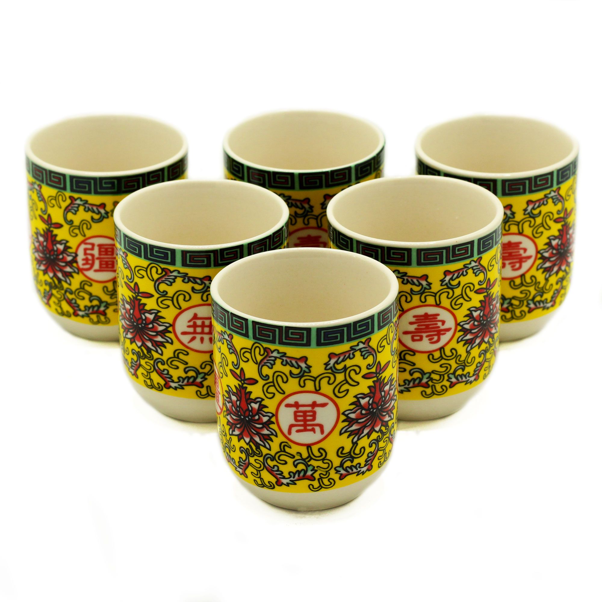 Keramik Teetassen Orientalisches Design 6 Stück 190 ml Keramik Teetassen Orientalisches Design 6 Stück 190 ml