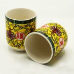 Keramik Teetassen Orientalisches Design 6 Stück 190 ml – Honigbee Keramik Teetassen Orientalisches Design 6 Stück 190 ml