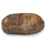 Seifenschale aus Versteinertem Holz Braun