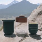 Reise Teeservice Berg mit Teekanne & 4 Tassen im Reiseetui – Honigbee Reise Teeservice Berg mit Teekanne & 4 Tassen im Reiseetui