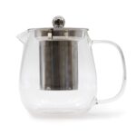 Glas Teekanne mit Edelstahl Teesieb 550 ml Modern – Honigbee Glas Teekanne mit Edelstahl Teesieb 550 ml